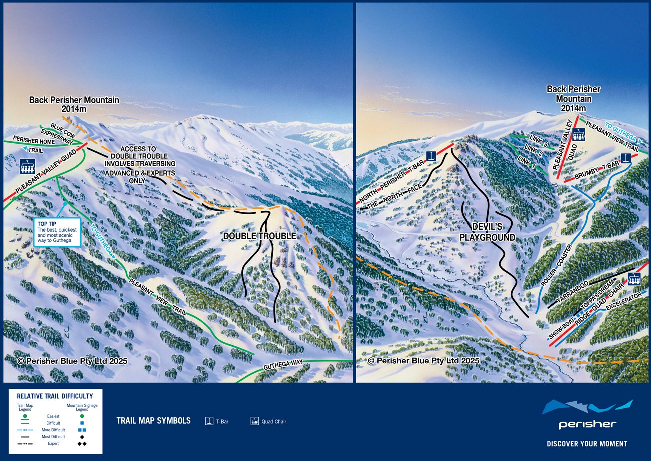 Double Trouble and Devils Playground Trailmaps