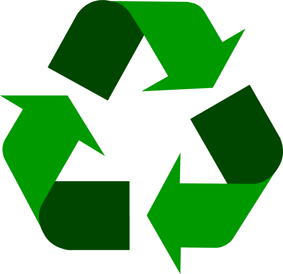 recycling symbol icon twotone dark green